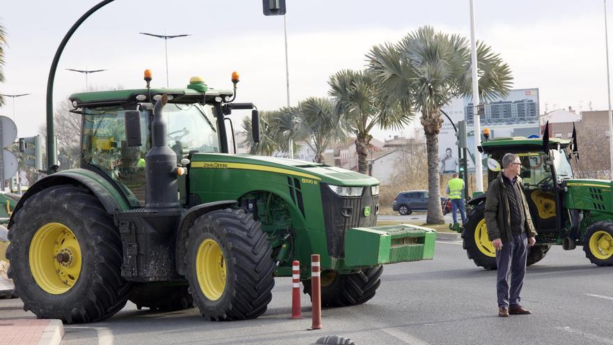 Estas son las calles y autovías cortadas por la manifestación de los tractores en Murcia