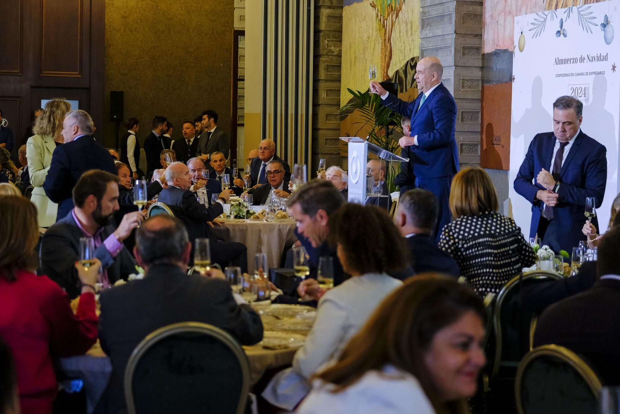 Comida navideña de la Confederación Canaria de Empresarios (CCE) en Las Palmas de Gran Canaria
