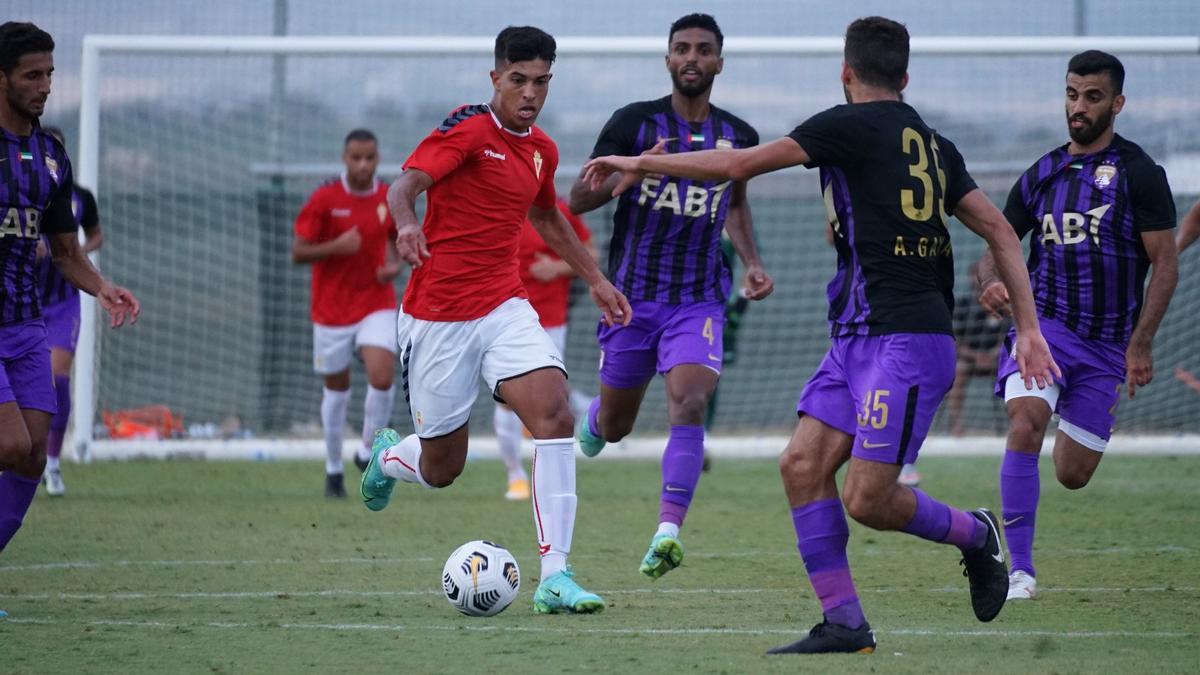 Una imagen del segundo partido de pretemporada del Real Murcia