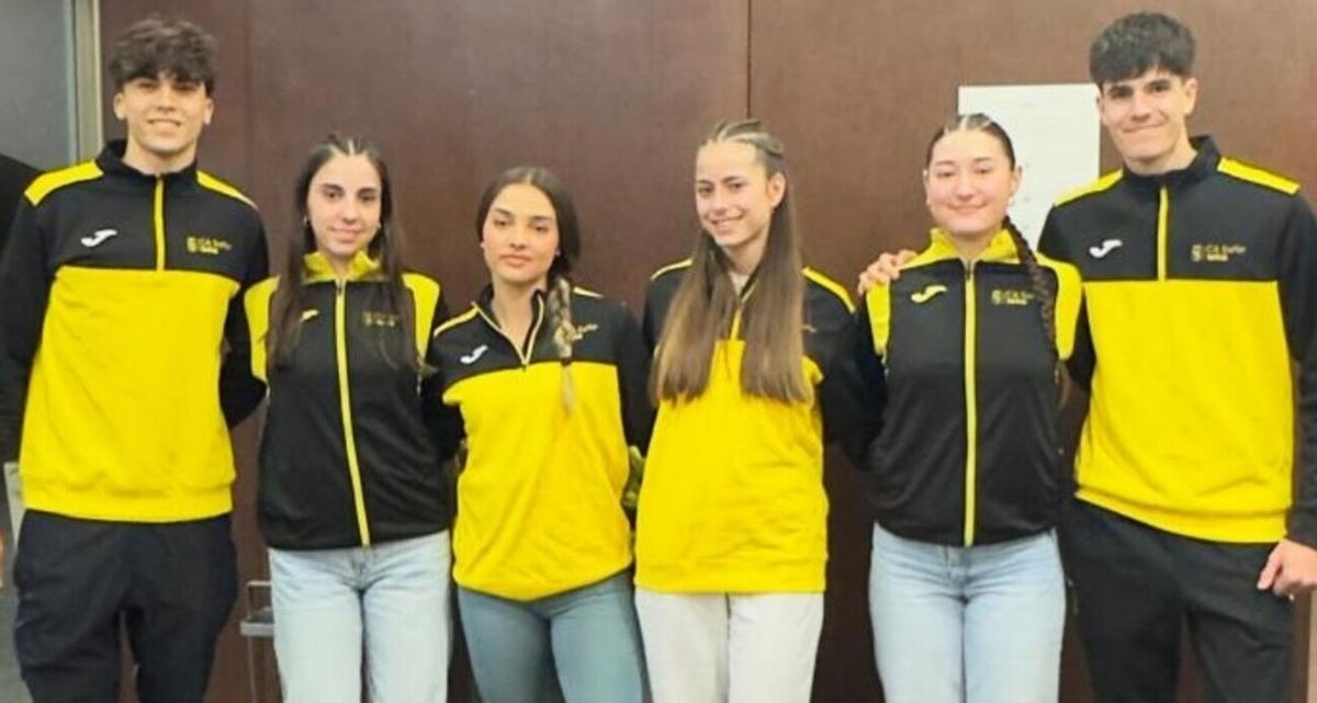 Atletas del CA Safor Teika de Gandia, en el Nacional sub20