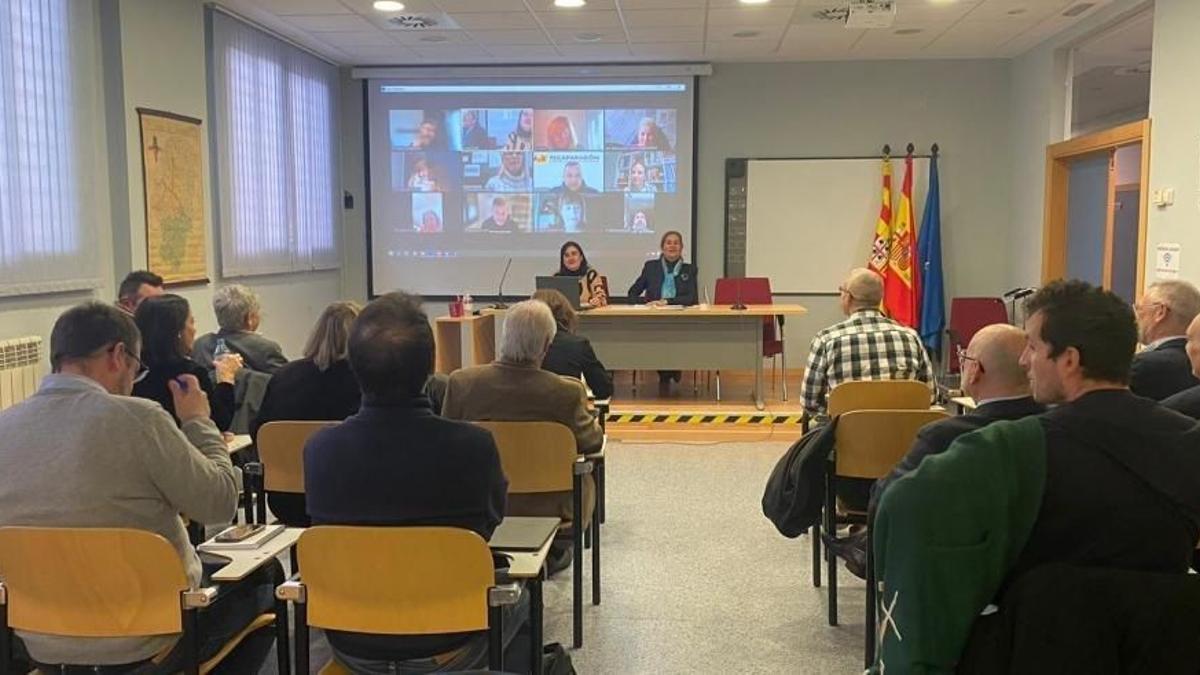 Reunión del Consejo Escolar de Aragón celebrada ayer en Zaragoza.