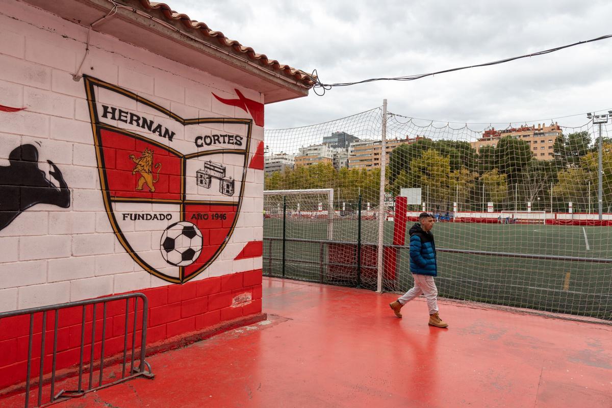 Campo de fútbol del Hernán Cortés, club de Zaragoza