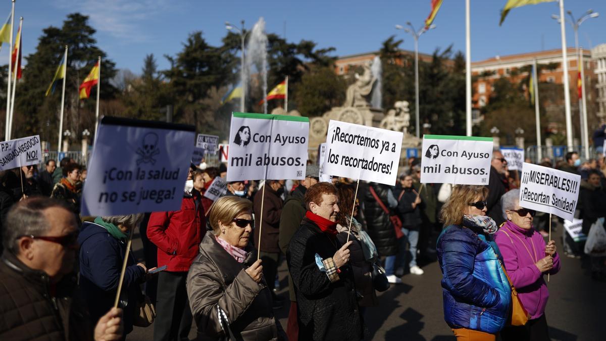 Manifestación en defensa de la sanidad pública convocada este domingo en Madrid  