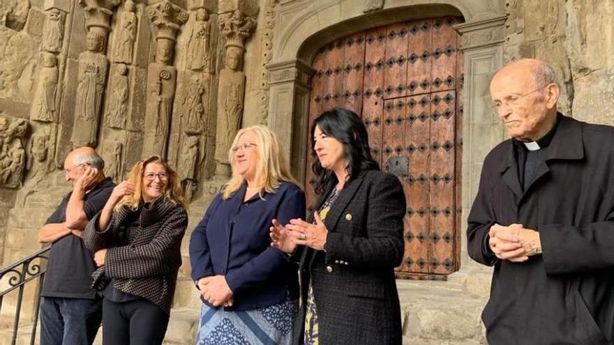 La Iglesia de San Esteban de Sos del Rey Católico ya luce su atrio y portada norte restaurados