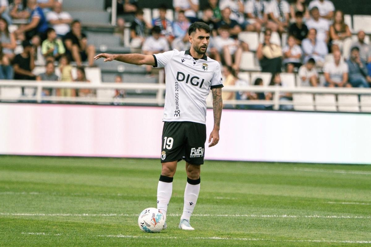 Iván Chapela, durante su estancia en el Burgos CF.