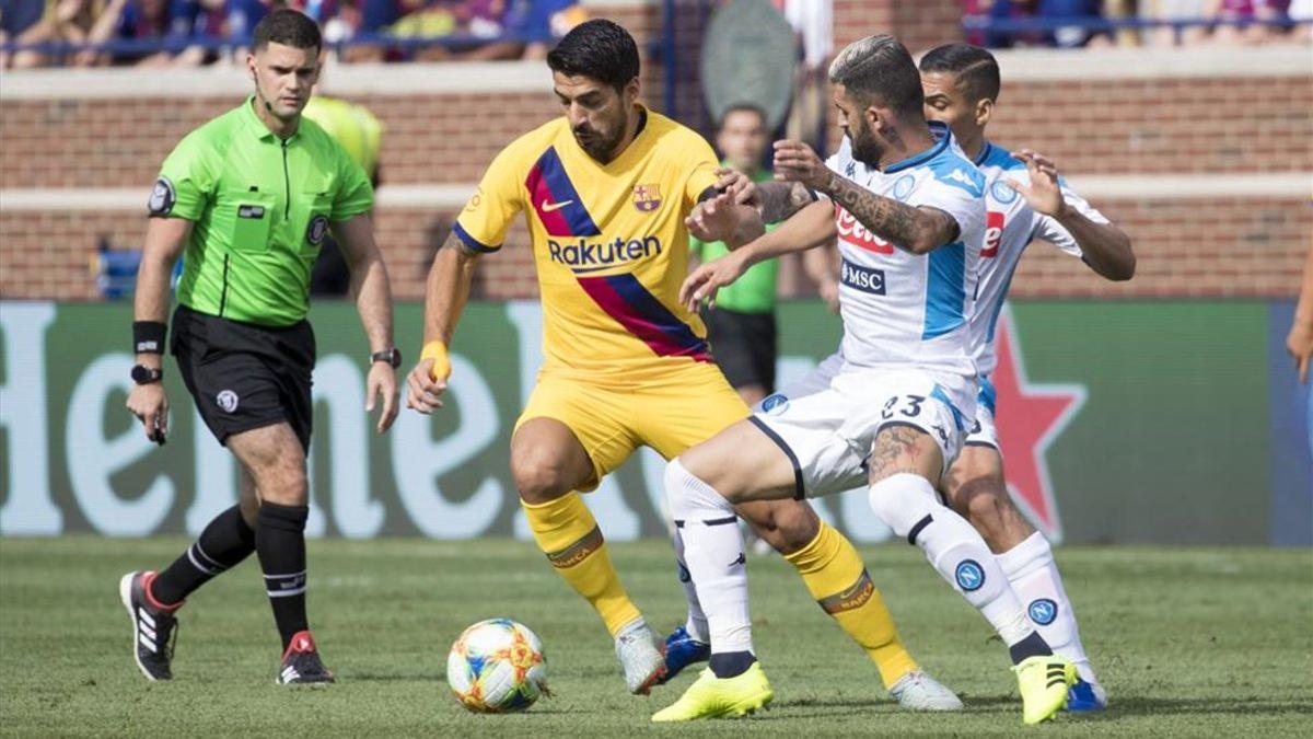 Luis Suárez cuajó un partido muy completo en Michigan