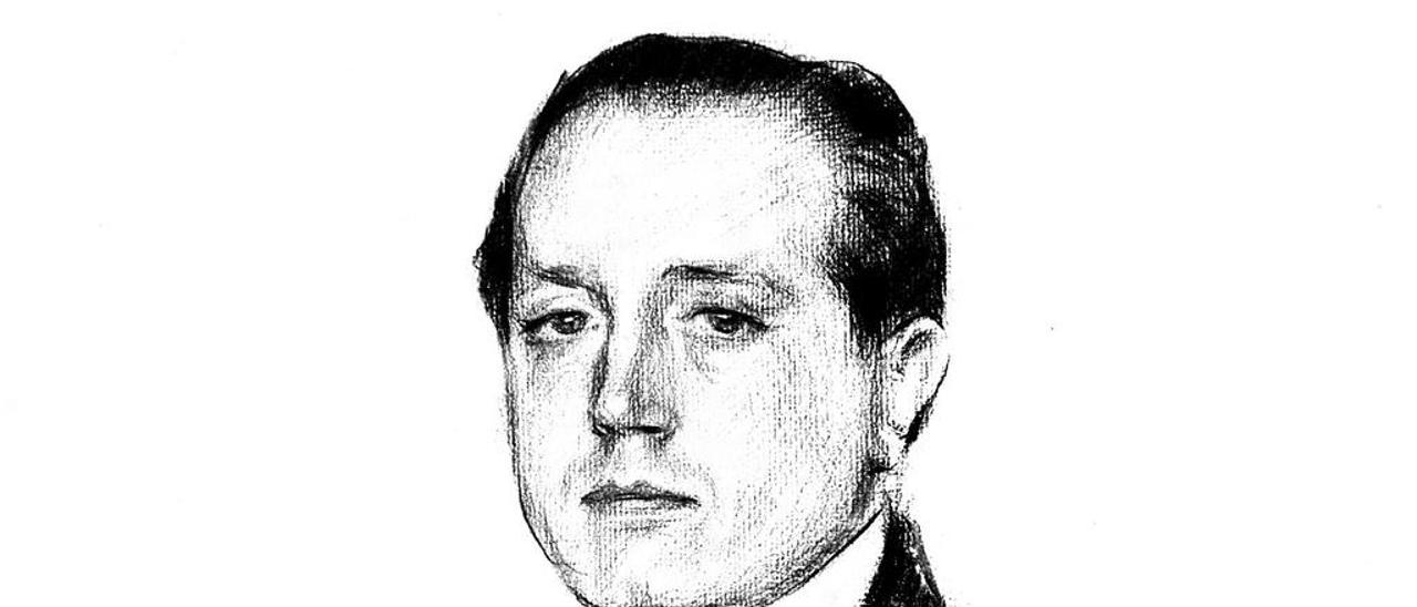 Azorín na pluma de Ramón Casas (1904).