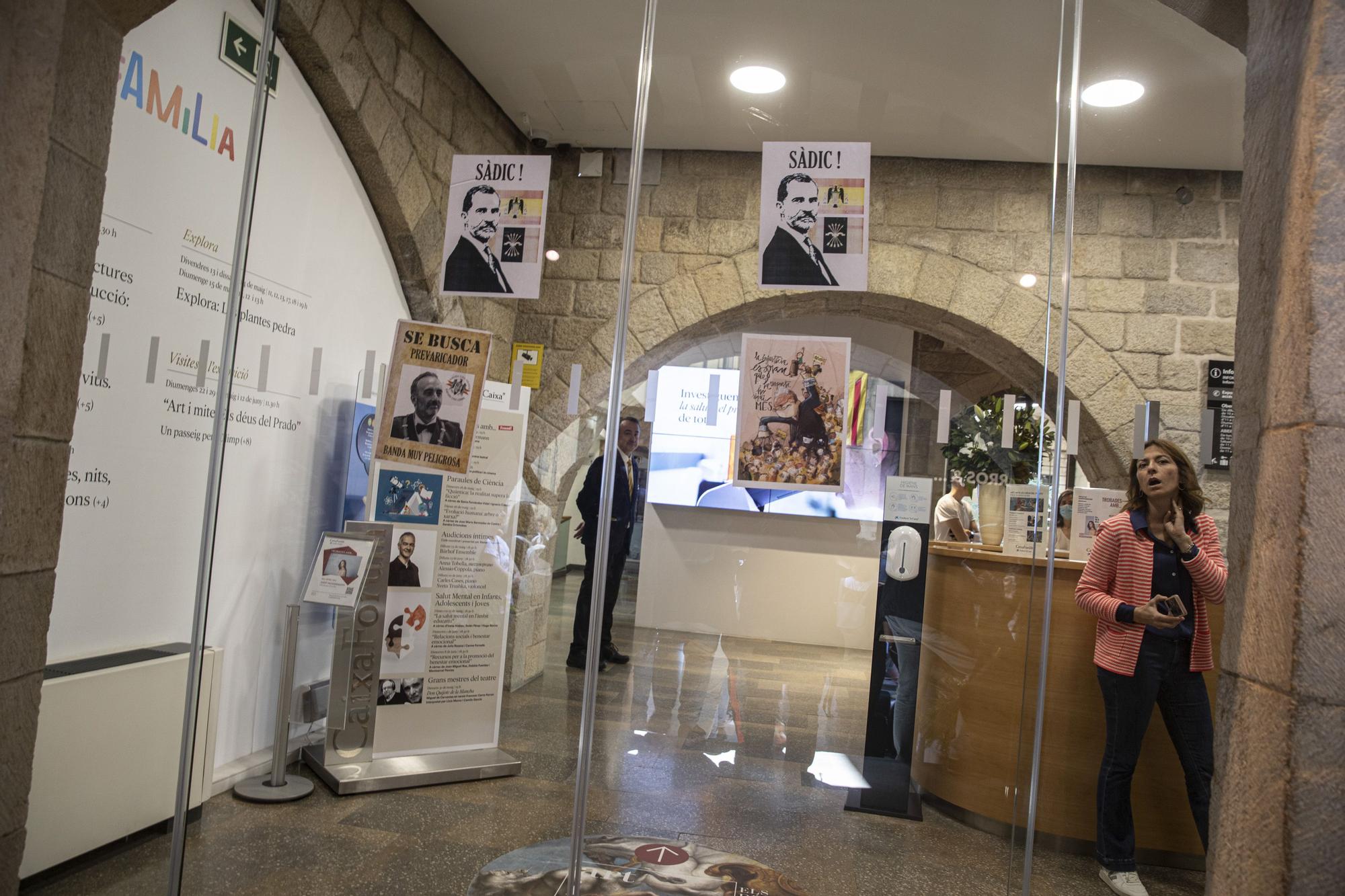 Protesta contra la monarquia i la Fundació Princesa de Girona