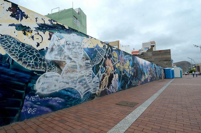 ACTO VANDALICO EN EL MURAL POEMA DEL MAR EN LAS ...