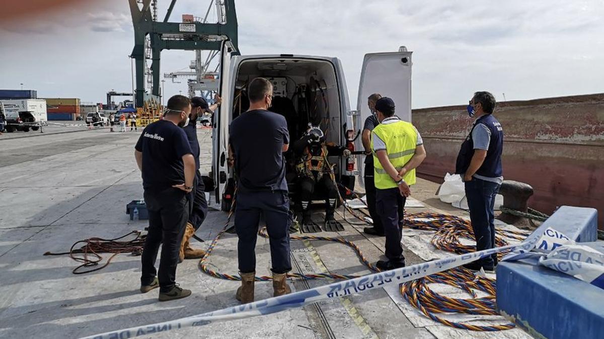 Buzos, robots submarinos y medios aéreos han peinado hoy la zona.