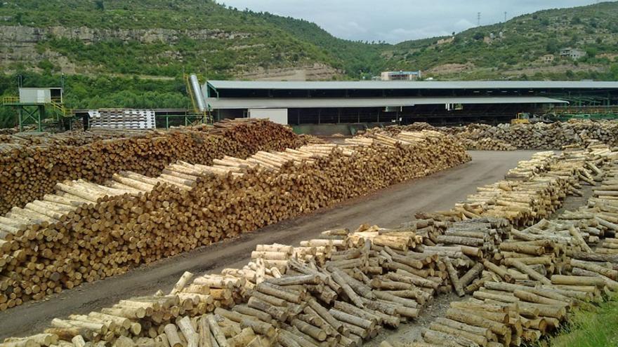 Les serradores aturen la producció per demanar més mecanització en els treballs al bosc