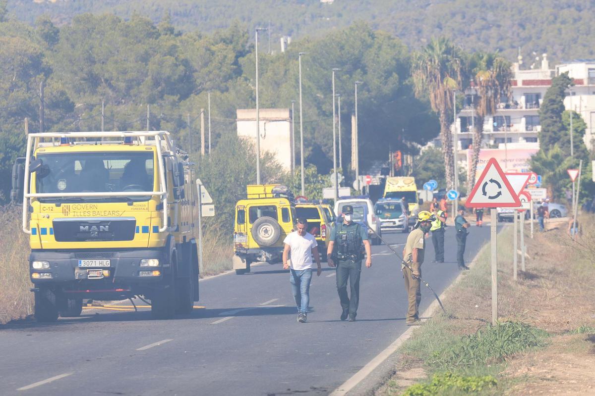 Incendio en Cala de Bou.