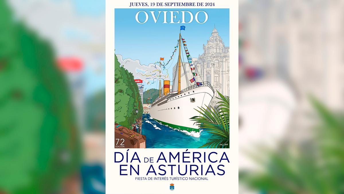 El cartel del 72.º Día de América en Asturias.