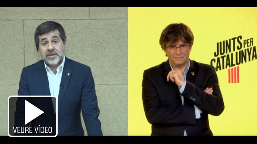 Puigdemont, a Jordi Sànchez: «L&#039;esperit de l&#039;1-O garantirà que el nostre desig d&#039;abraçar-nos sigui realitat»