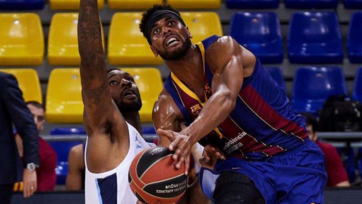 Brandon Davies ha sido la referencia del Barça ante el Zenit en el Palau