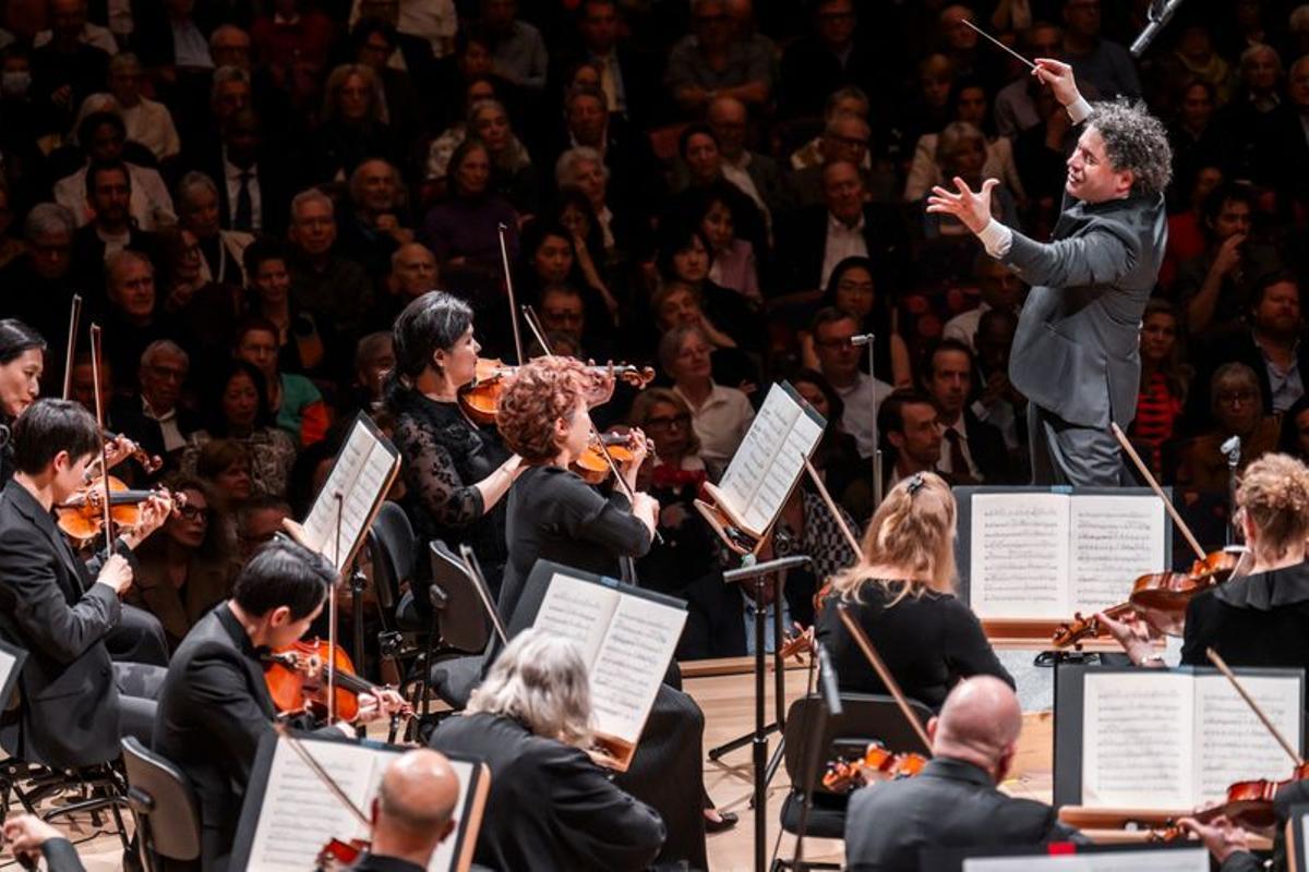 Gustavo Dudamel en un concierto con la Filarmónica de Nueva York.