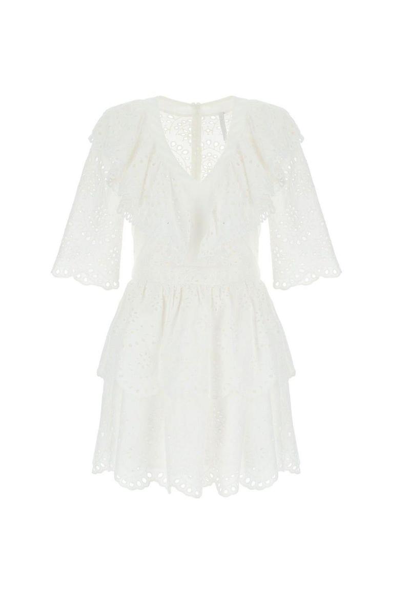 Vestido blanco de encaje suizo de Imperial. (Precio: 162 euros)