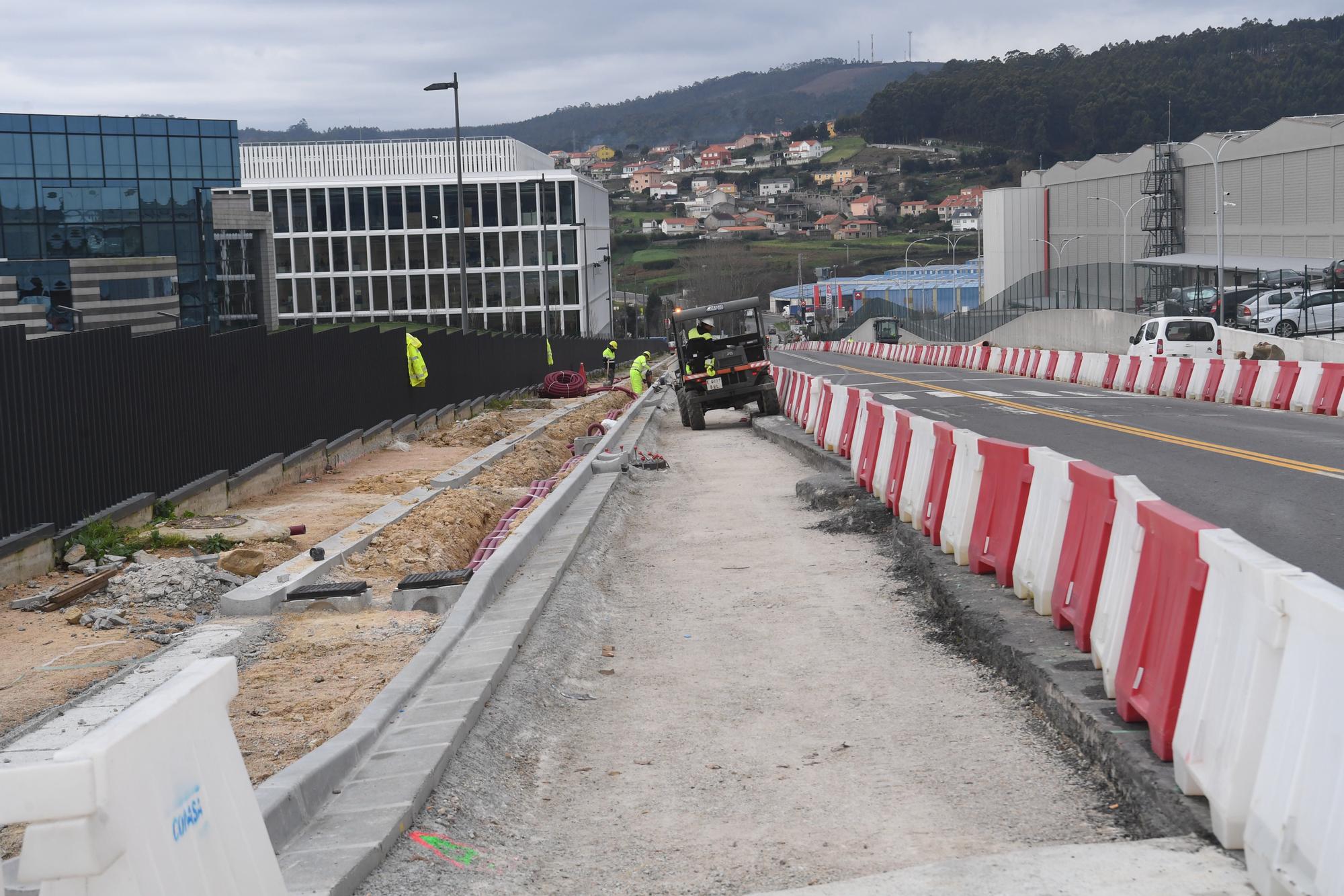 Obras de ampliación del acceso a Sabón