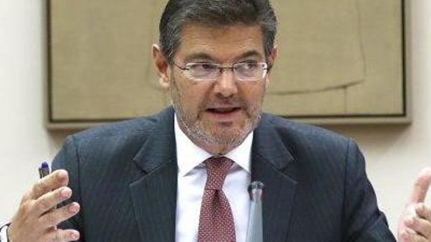 El ministre de Justícia, Rafael Catalá, ahir