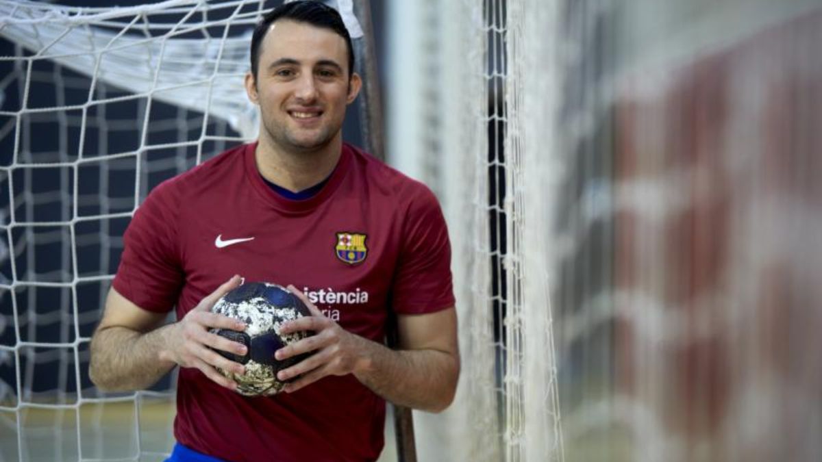 Aitor Ariño, jugador del FC Barcelona de Balonmano