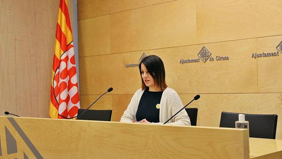 La regidora d&#039;Habitatge de l&#039;Ajuntament de Girona, Annabel Moya, ahir.