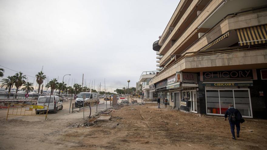 Un año de obras: El nuevo Paseo Marítimo de Palma empieza a emerger