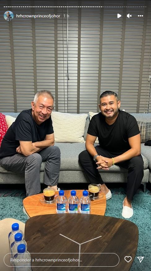 La storie de IG del Príncipe de Johor con Lim