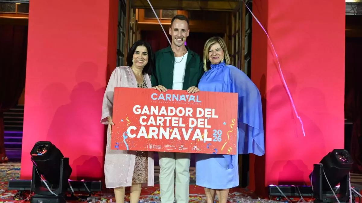 Una sardina con escamas de póker: el cartel del Carnaval 2026 de Las Palmas de Gran Canaria