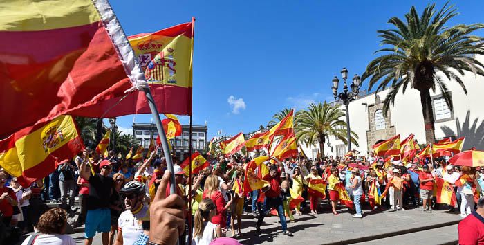 Concentración por la unidad de España, en la ...