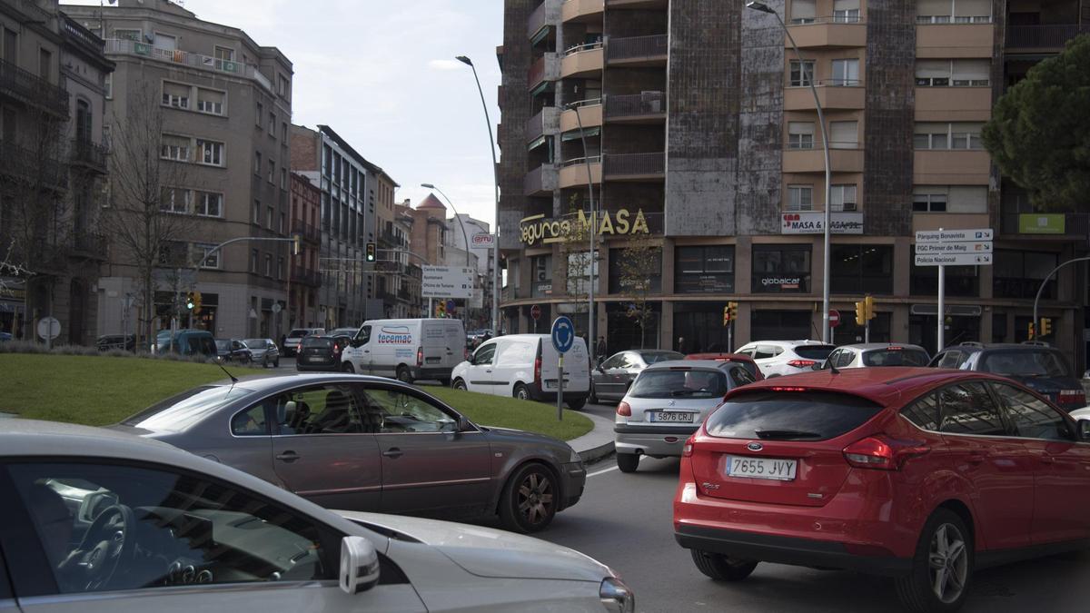 Imatge d'arxiu de trànsit a la rotonda de la Bonavista