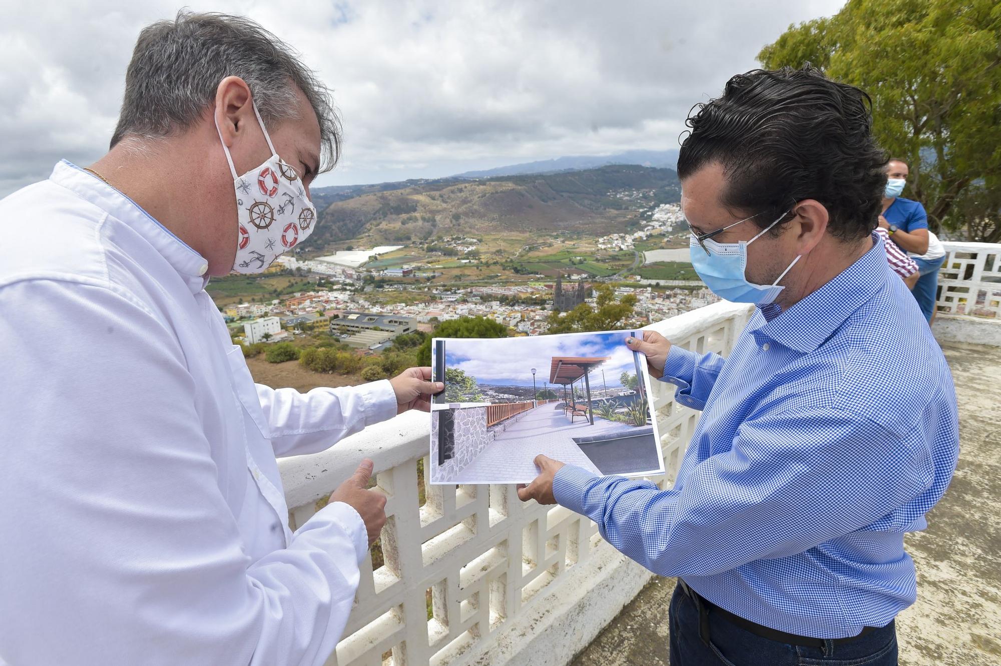 Presentación de las obras para la reapertura del mirador de la Montaña de Arucas