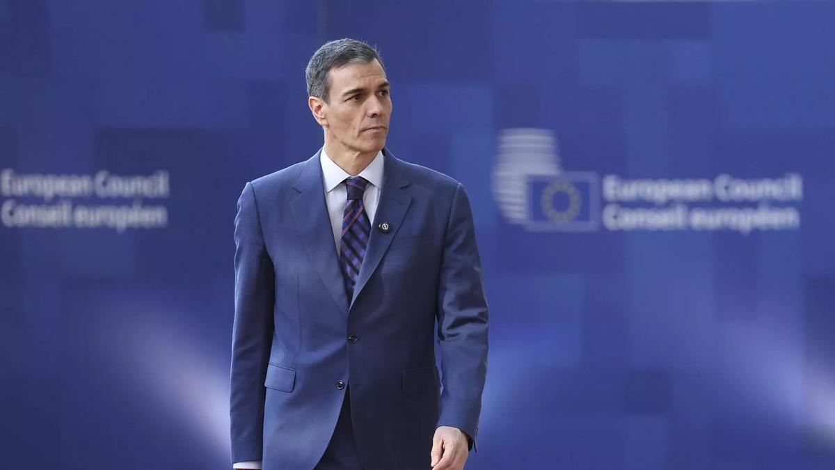 Pedro Sánchez bei einem Staatsakt in Brüssel.