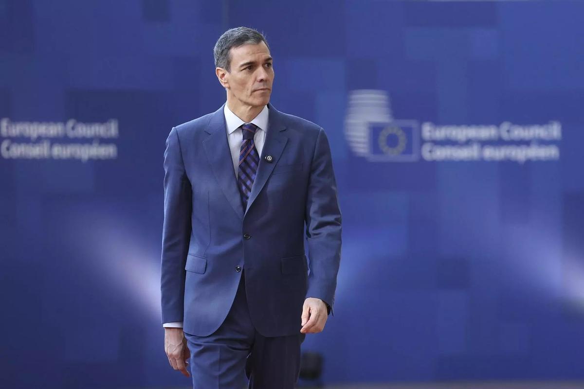 Pedro Sánchez am Donnerstag (19.3.) in Brüssel.