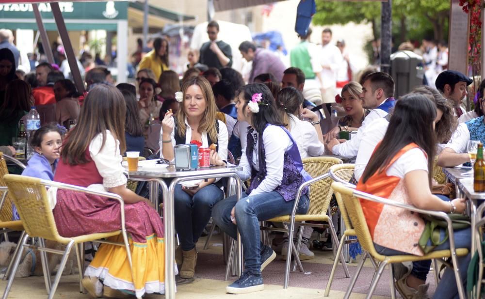 Ambiente en la plaza Mayor en el Bando
