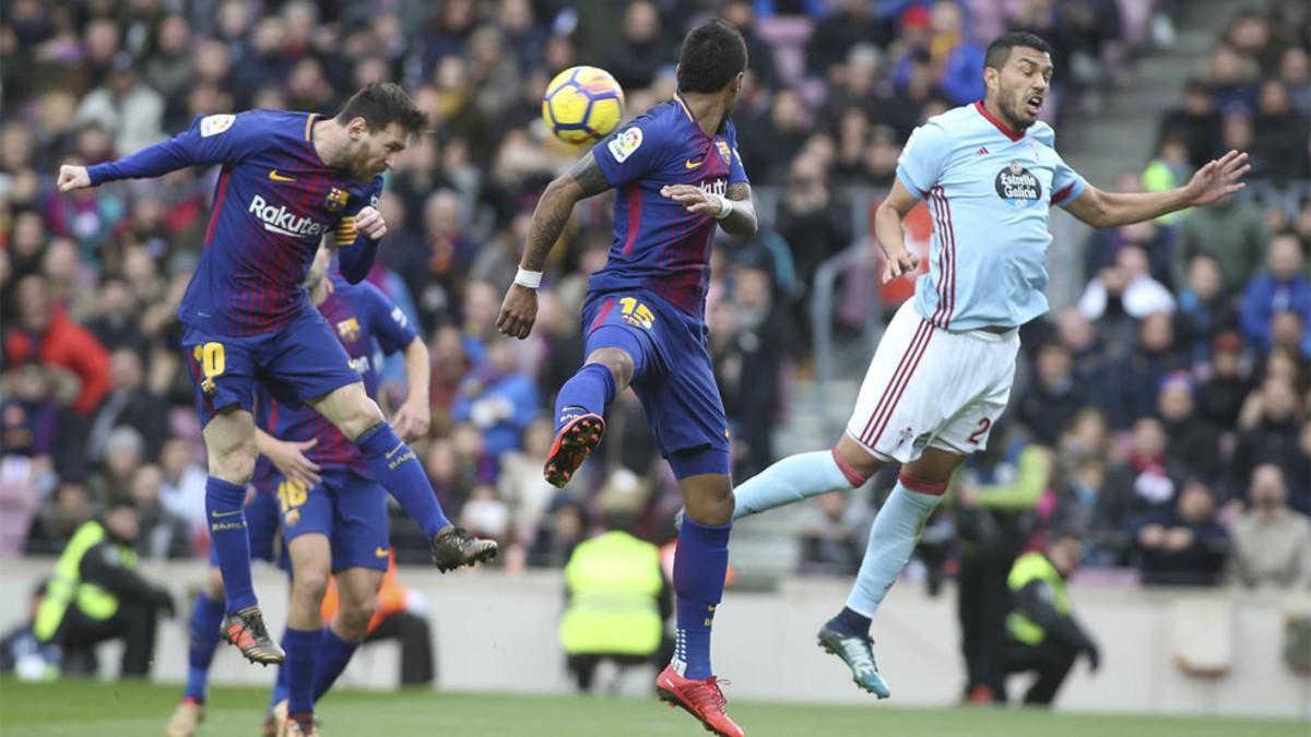 Una acción del FC Barcelona - RC Celta de este sábado en el Camp Nou