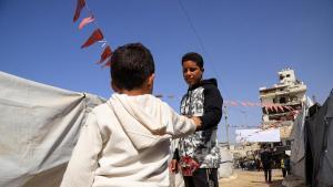 Imagen de archivo de jóvenes palestinos en la Franja de Gaza