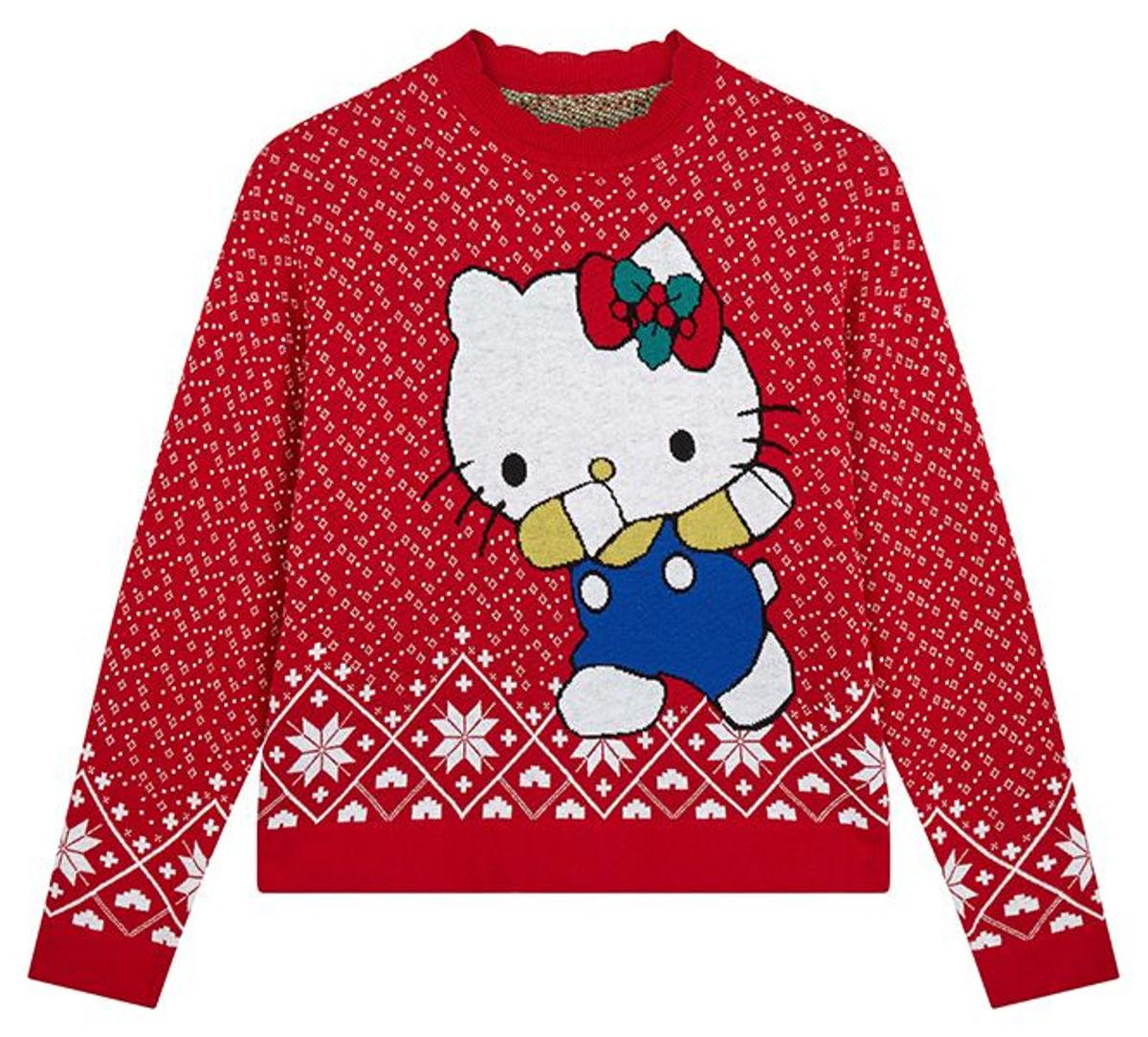 Sudadera con motivos navideños de Asos x Hello Kitty