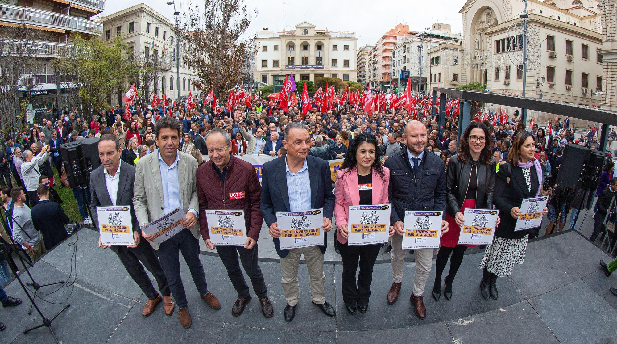 Concentración para reclamar una financiación justa para la provincia de Alicante