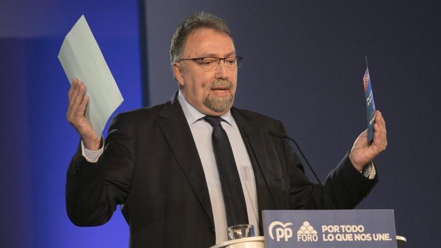 Isidro Martínez Oblanca, en un acto del PP-Foro