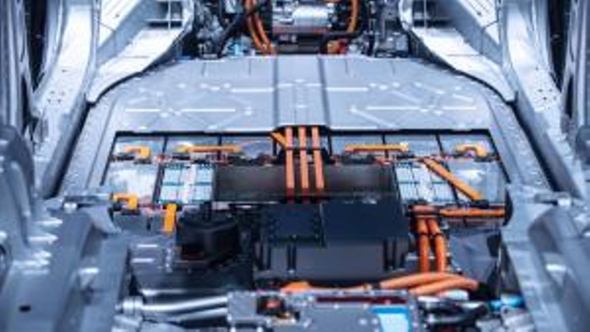 Caja de batería o 'battery box' de un coche eléctrico