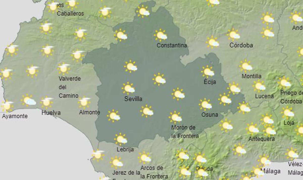 Previsión del tiempo en Sevilla el miércoles 5 de junio.