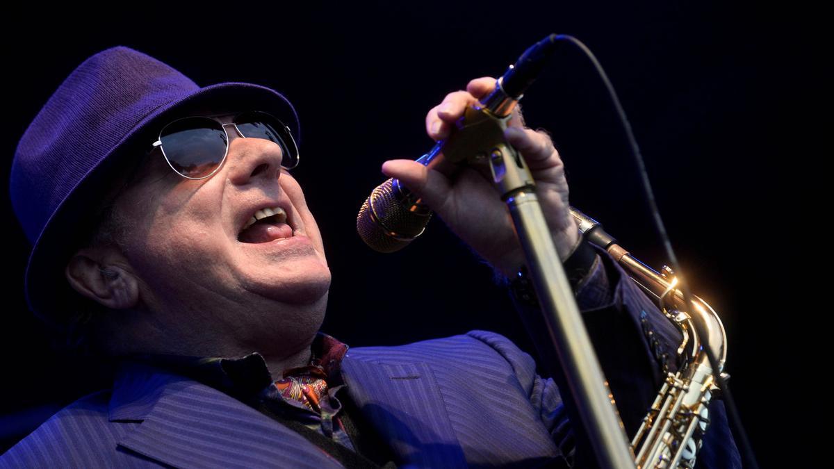 Van Morrison, durante una actuación en Barcelona.