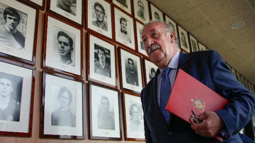 Vicente Del Bosque, el martes antes de dar la lista para la Eurocopa 2016.