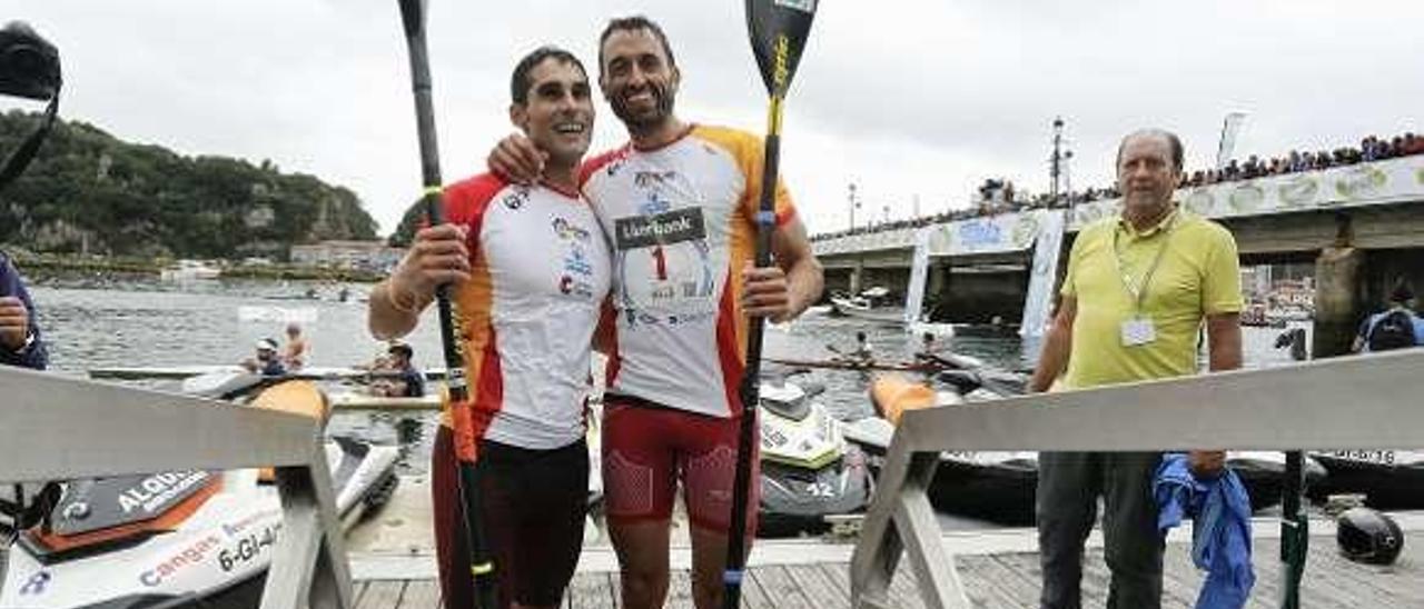 Álvaro Fernández Fiuza y Walter Bouzán, tras su victoria en el Sella 2017.