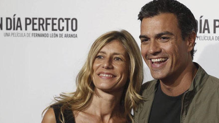 Pedro Sánchez con su esposa, Begoña Gómez.