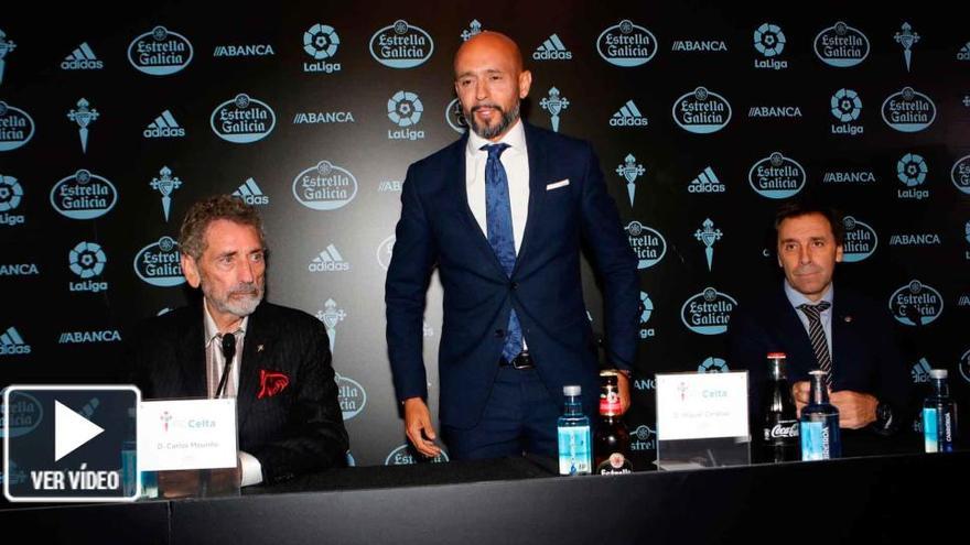 Presentación y primera sesión de Miguel Cardoso como nuevo entrenador del Celta