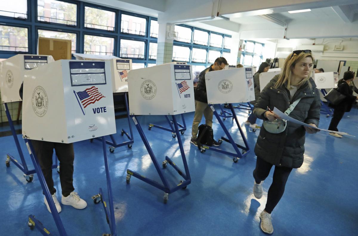 Un colegio electoral en EEUU, ayer.