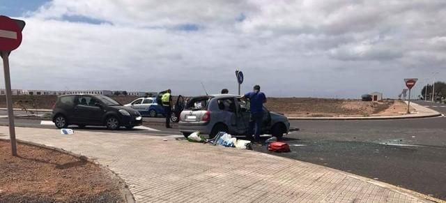 Vehículo accidentado en Lanzarote