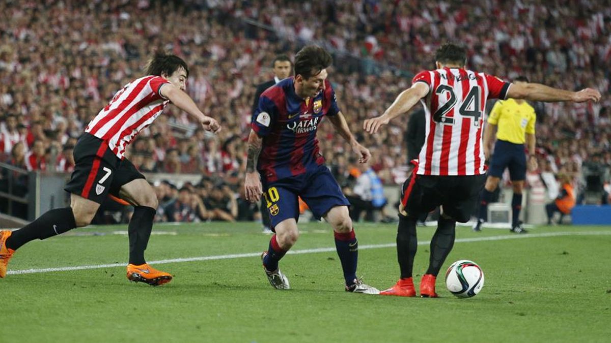 El inicio de la gran jugada de Leo Messi en la final de Copa 2015 que acabó con el primer gol del FC Barcelona