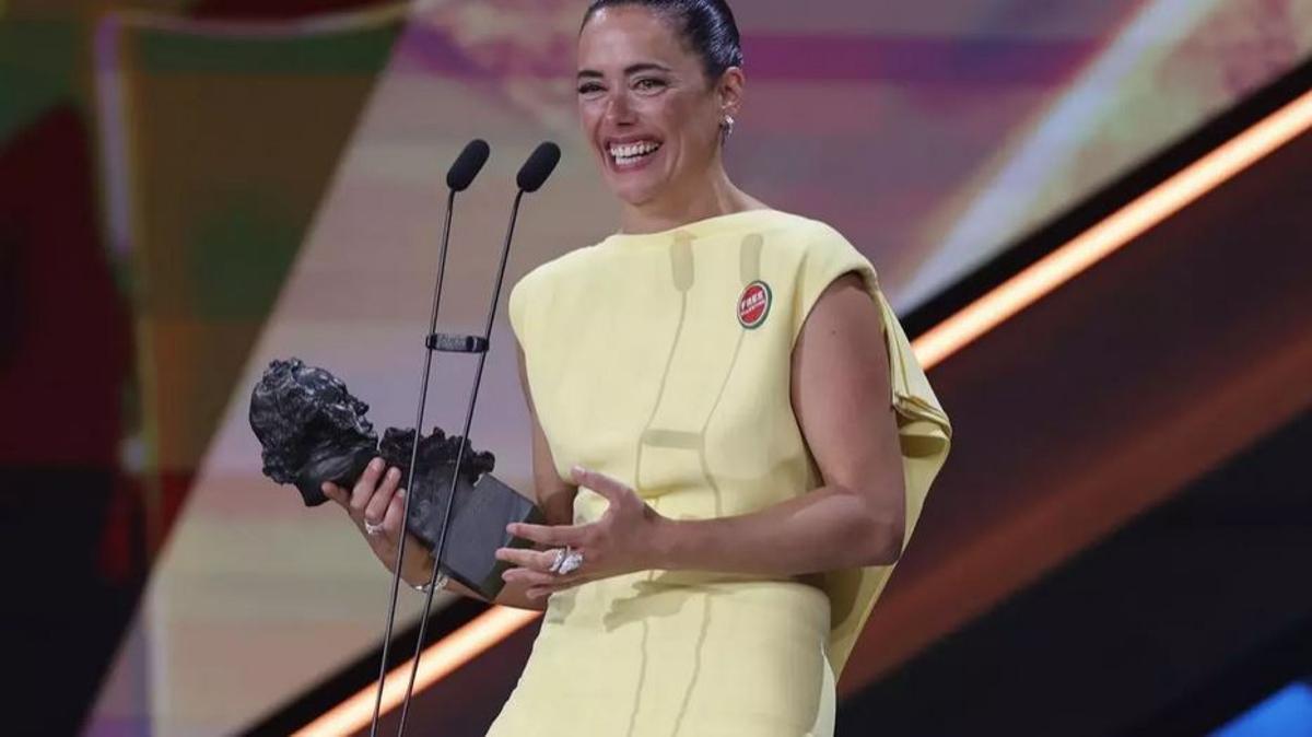 Die Schauspielerin Patricia López Arnaiz bekommt den Goya als beste Hauptdarstellerin in dem Drama "Los Domingo".